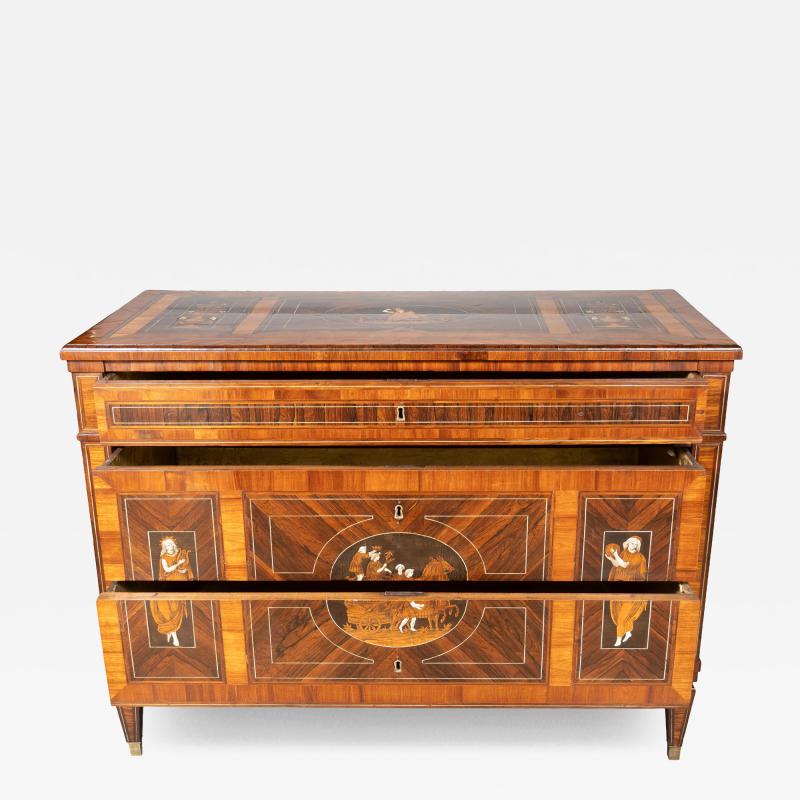 Italian Neoclassic Rosewood And Palisander Commode