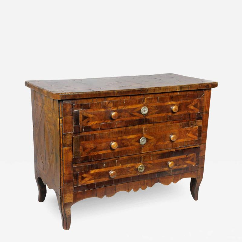 Italian Neoclassic Walnut Miniature Commode