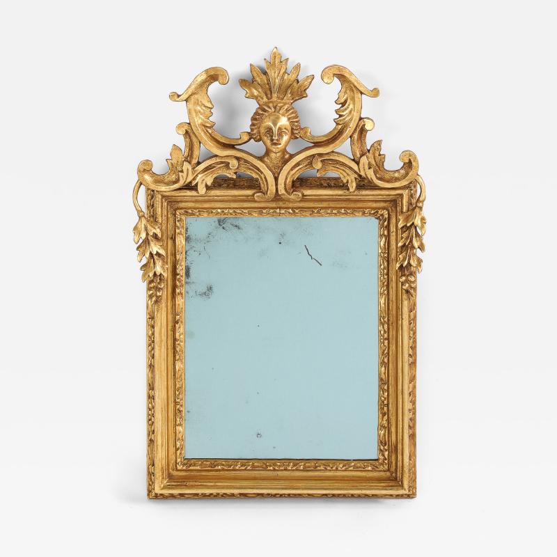 Italian Neoclassical Period Carved and Gilded Wall Mirror circa 1780