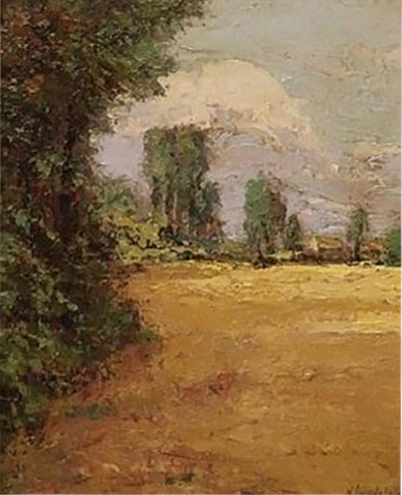 Italian Oil Painting on Cardboard Signed N Chianese