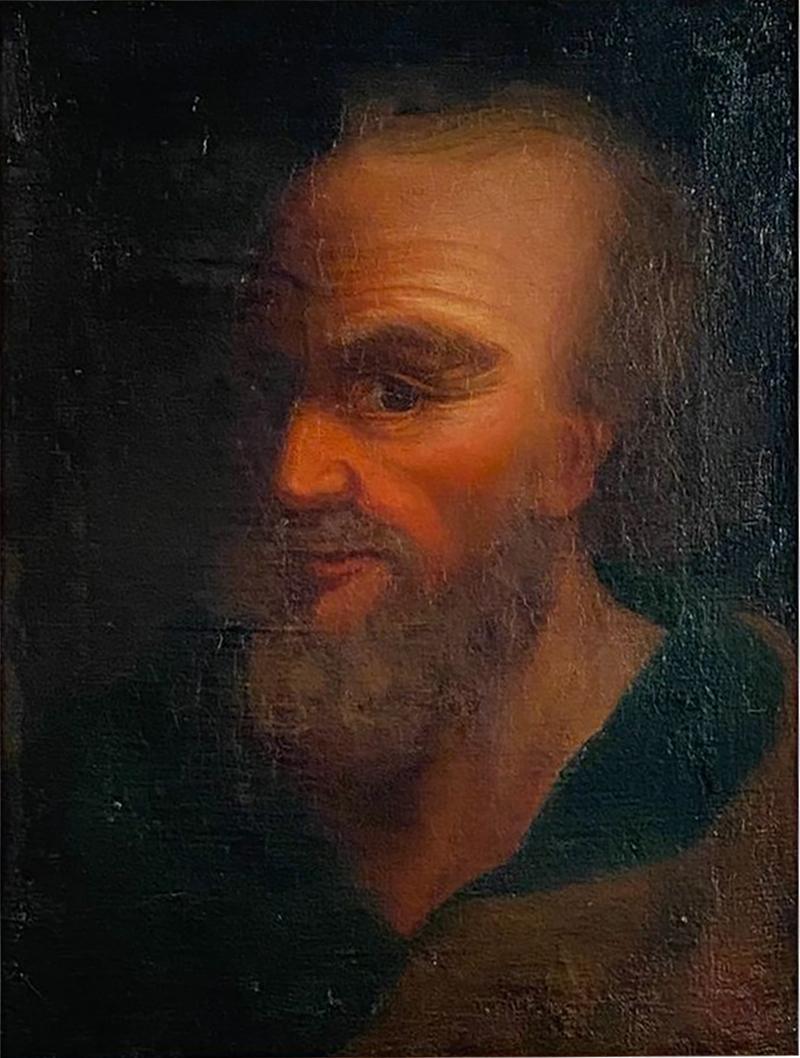 Italian Old Master Paintings of a Saint one of a pair