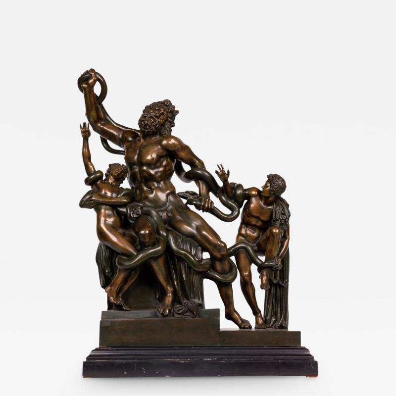 Italian Patinated Bronze Group Sculpture of Laocoon and His Sons C 1870