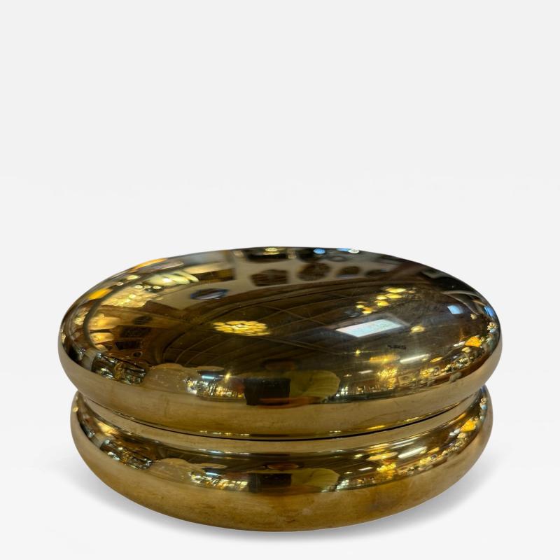 Italian Polished Brass Lidded Box 1970s