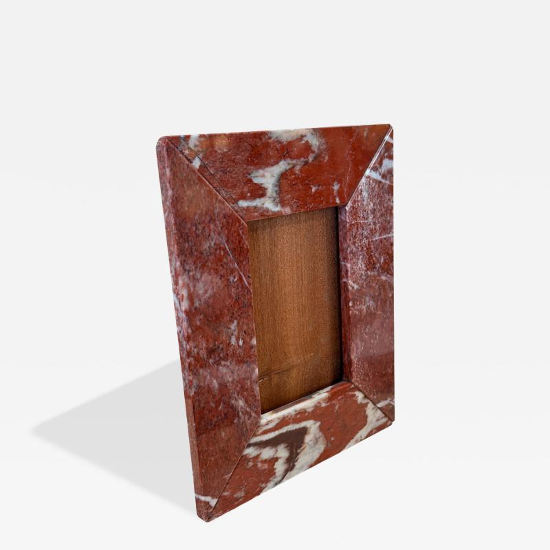 Italian Red Marble Picture Frame 1970s