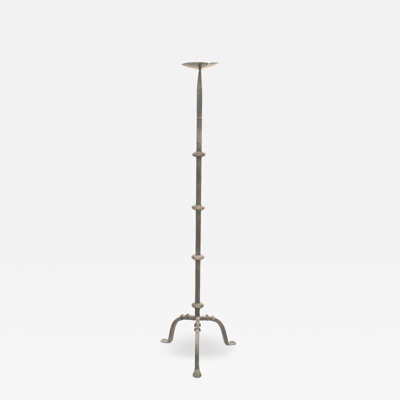 Italian Renaissance Iron Floor Candlestick