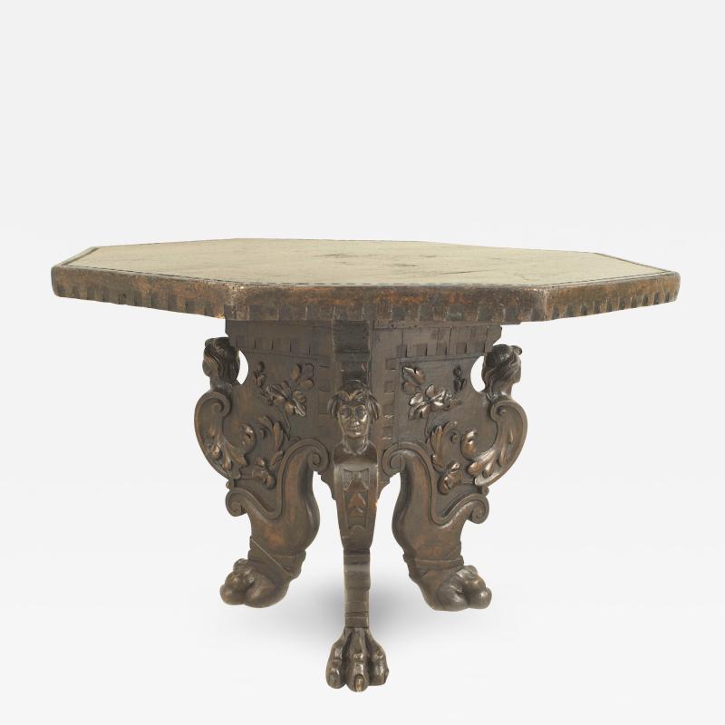 Italian Renaissance Revival Walnut Table