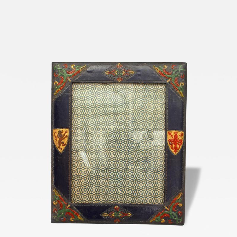 Italian Renaissance Style Leather Picture Frame