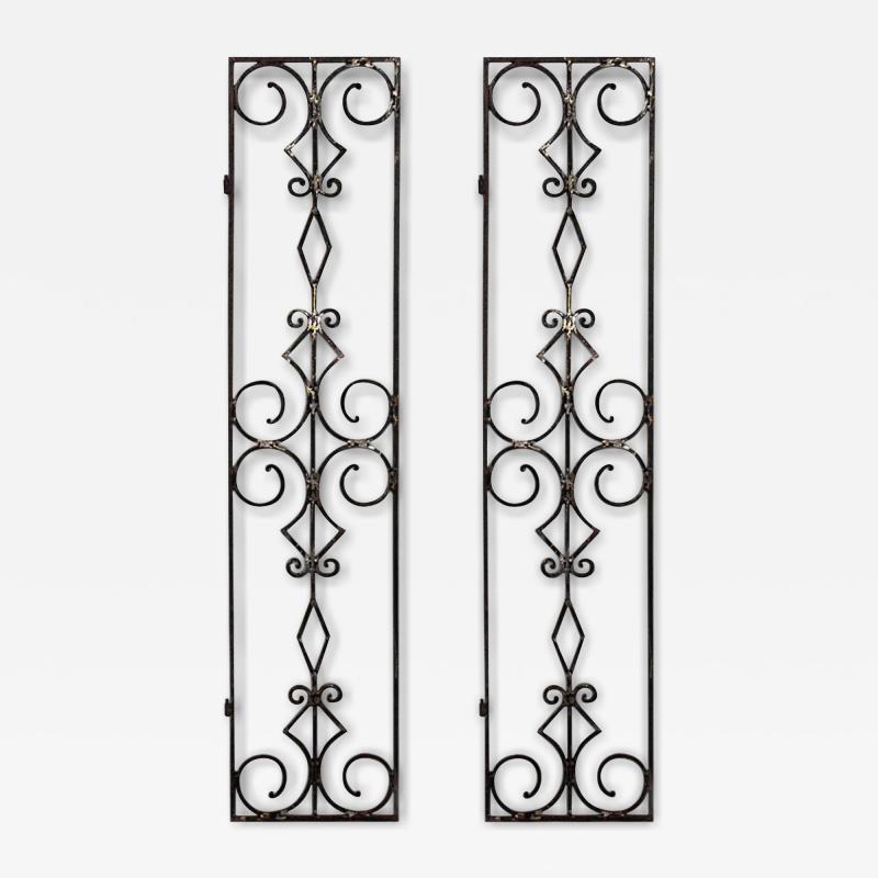 Italian Renaissance Style Narrow Iron Gates