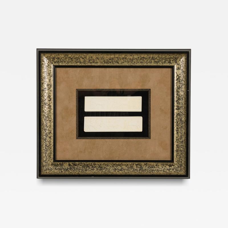 Italian Renaissance Wall Plaque With a Two White Plaques