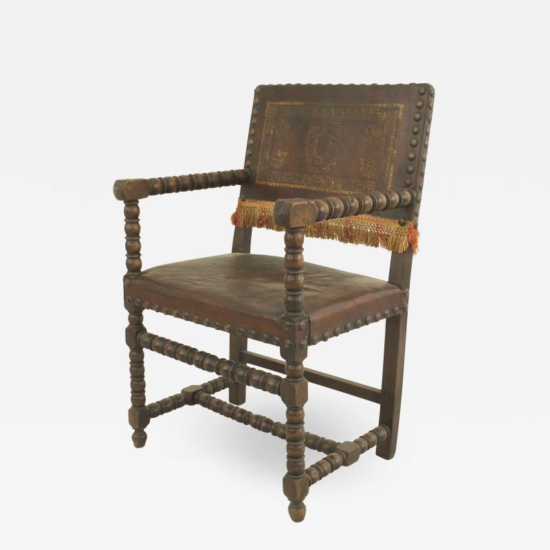 Italian Renaissance Walnut Arm Chair