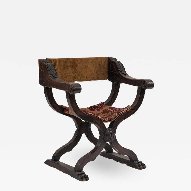 Italian Renaissance Walnut Arm Chair