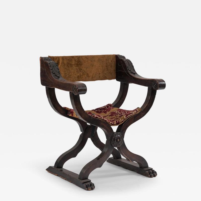 Italian Renaissance Walnut Arm Chair