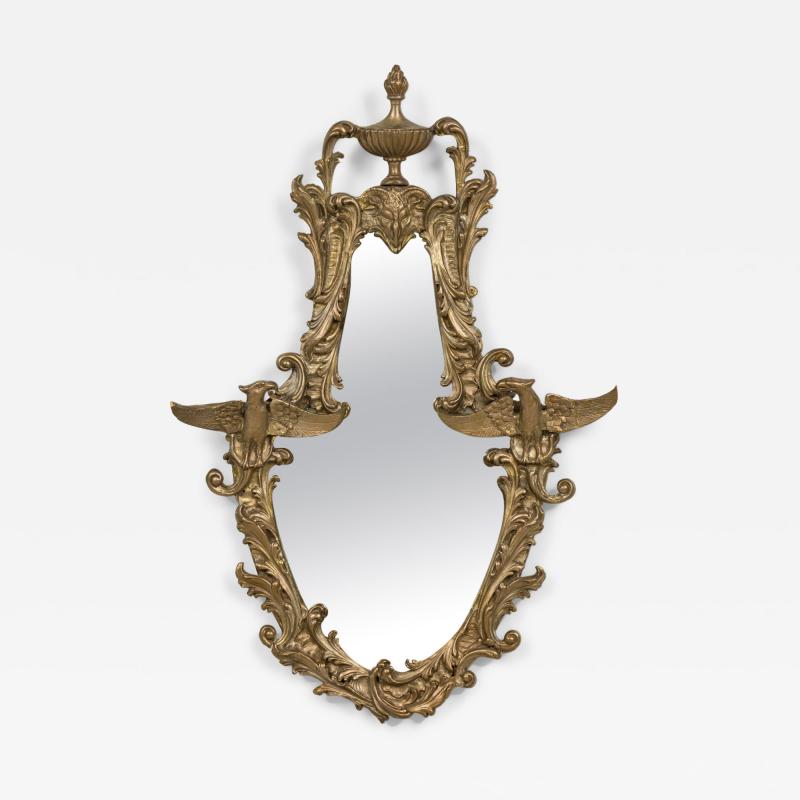 Italian Rococo Silver Gilt Wall Mirror