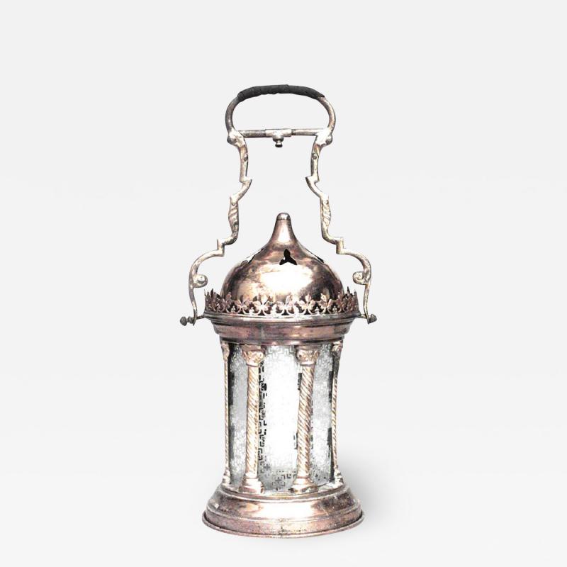 Italian Rococo Style Brass Hand Lantern