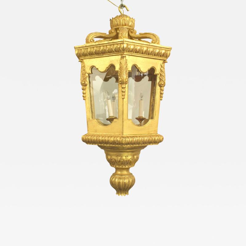 Italian Rococo Style Gilt Octagonal Lanterns