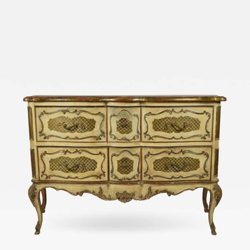 Italian Rococo Style Painted Commode