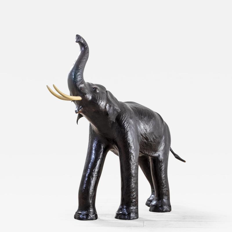 Italian School Italian Sculpture Elephant in Papier Mache and Faux Leather 60s