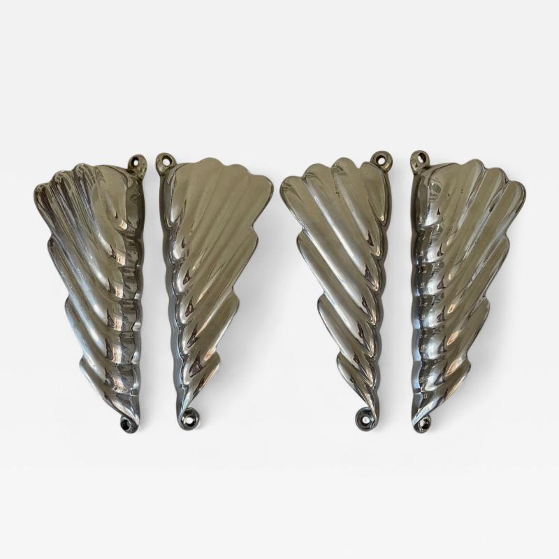 Italian Set of 1950s Chrome Door Handles