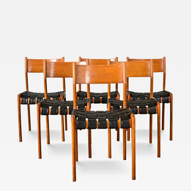 Italian Set of Six Midcentury Dining Chairs