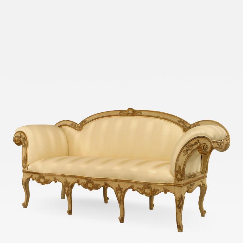 Italian Venetian Carved Floral Settee