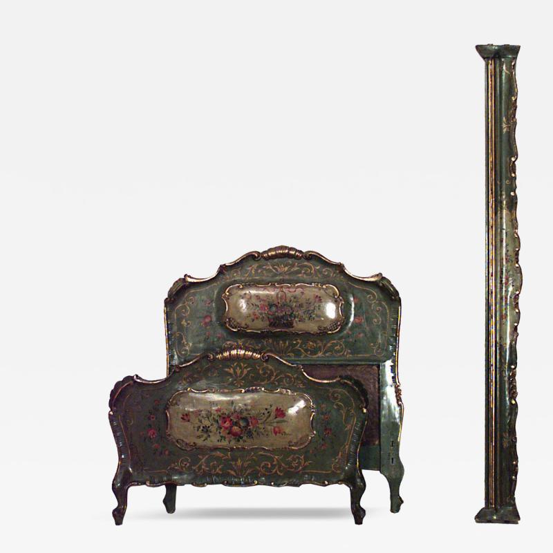 Italian Venetian Painted Twin Beds