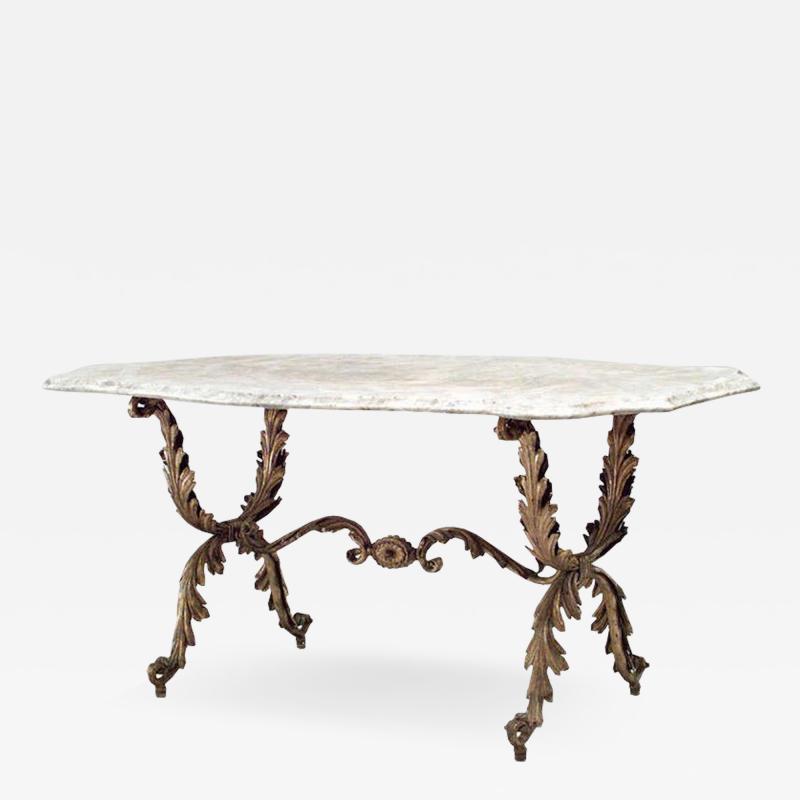 Italian Venetian Style Marble Center Table