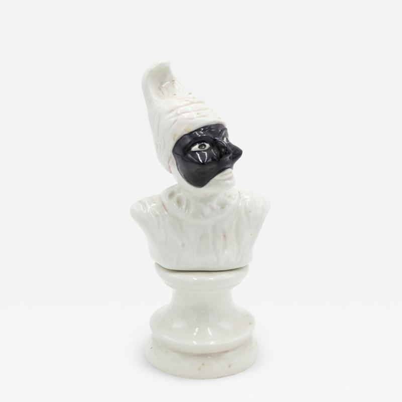 Italian Venetrian Porcelain Clown Busts