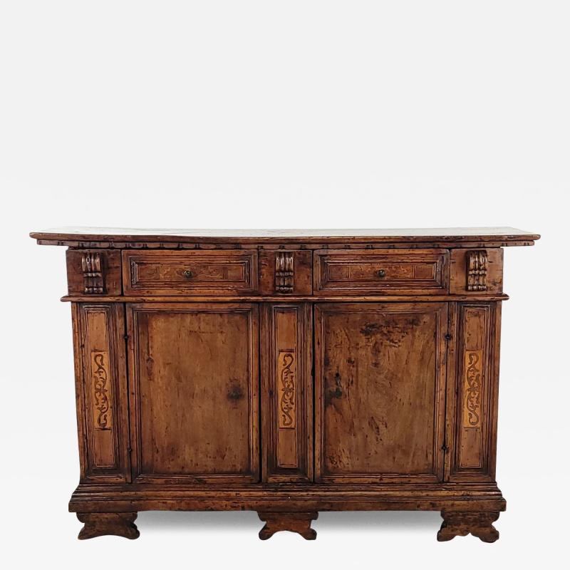 Italian Walnut Baroque Credenza Server 17th century