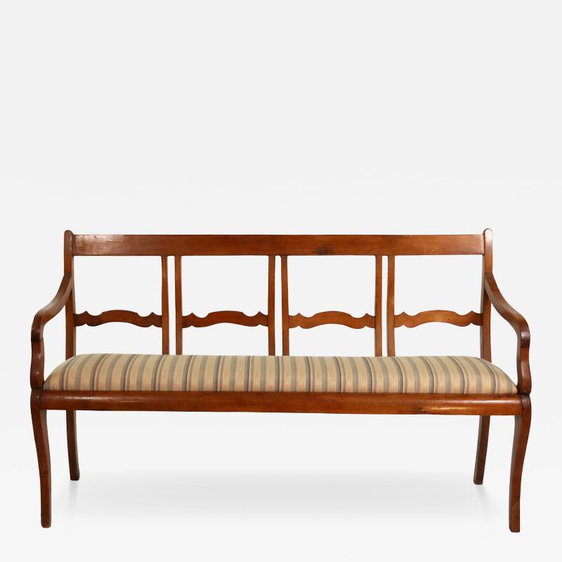 Italian Walnut Bench circa 1880