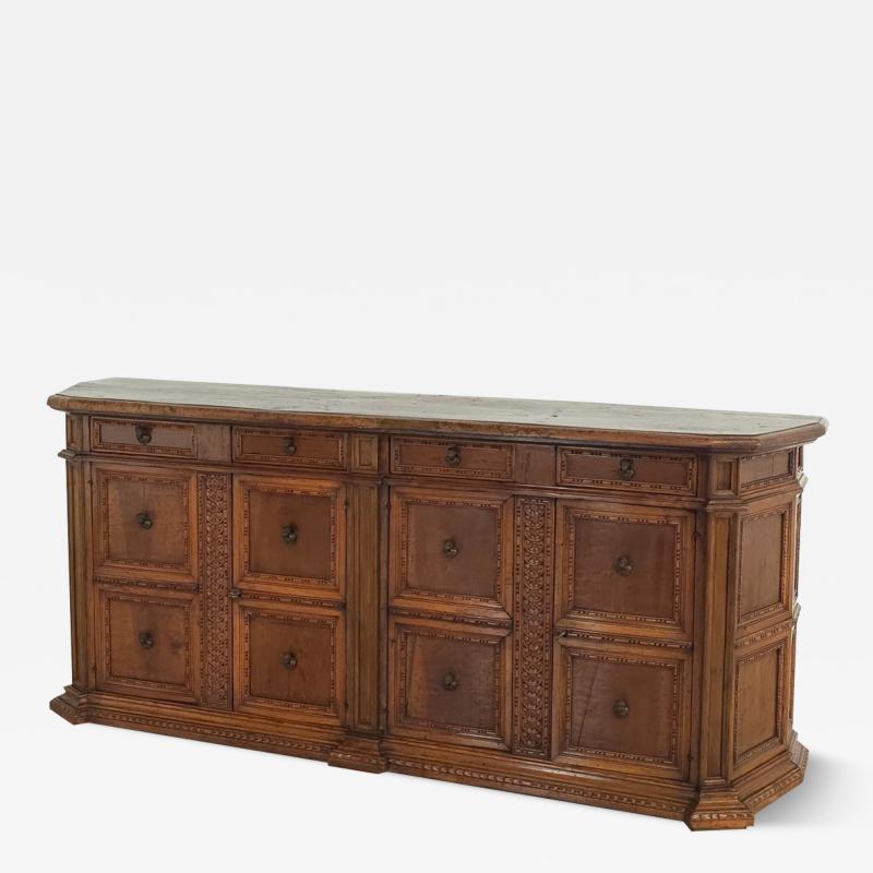 Italian Walnut Credenza circa 1800 with Restoration