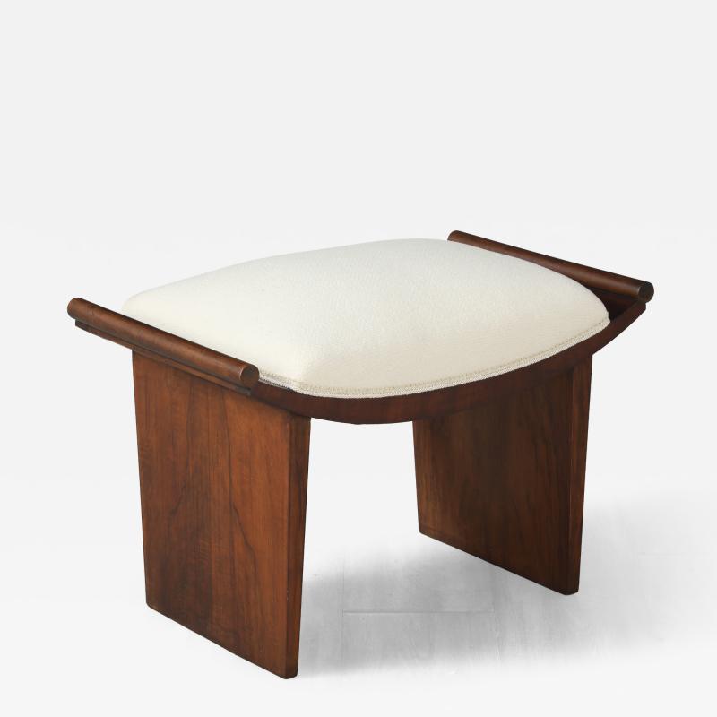 Italian Walnut Stool circa 1940