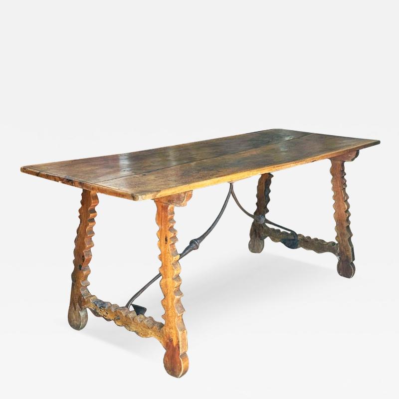 Italian Walnut Trestle Table Circa 1730