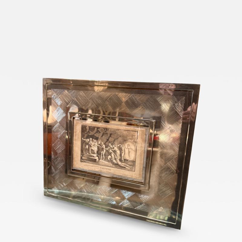 Italian silver photo frame from the 60s