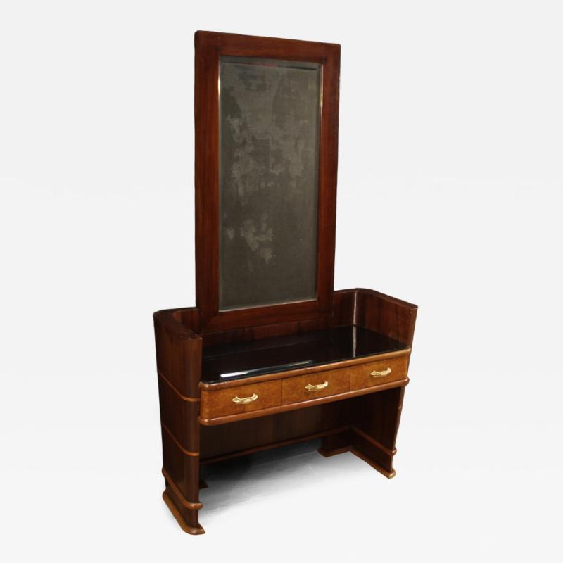Italian wood design cheval mirror from 70s