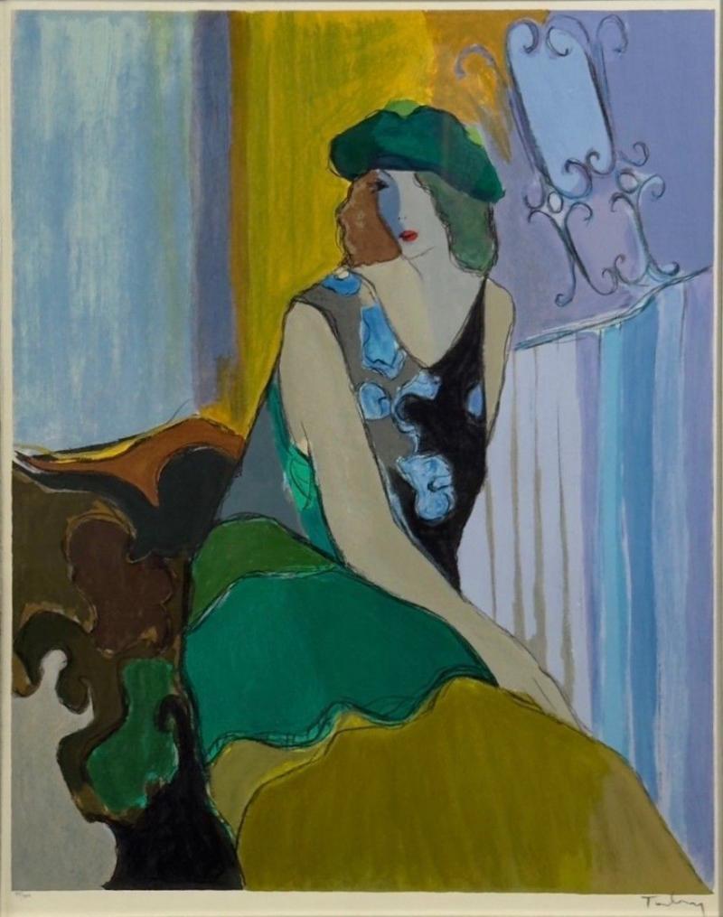 Itzchak Tarkay Itzchak Isaac Tarkay Fauvist Cosette Signed and Numbered Silkscreen 20th c 