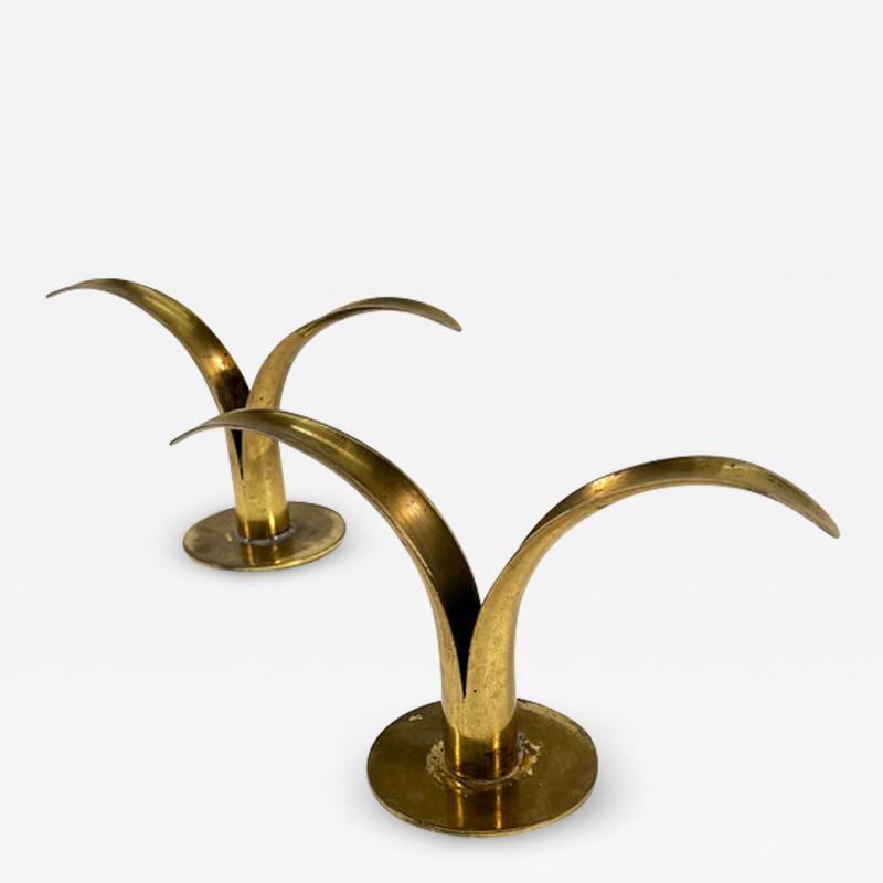 Ivar lenius Bj rk Large Liljan Candlestick Holders by Ivar hlenius Bj rk Sweden Circa 1960