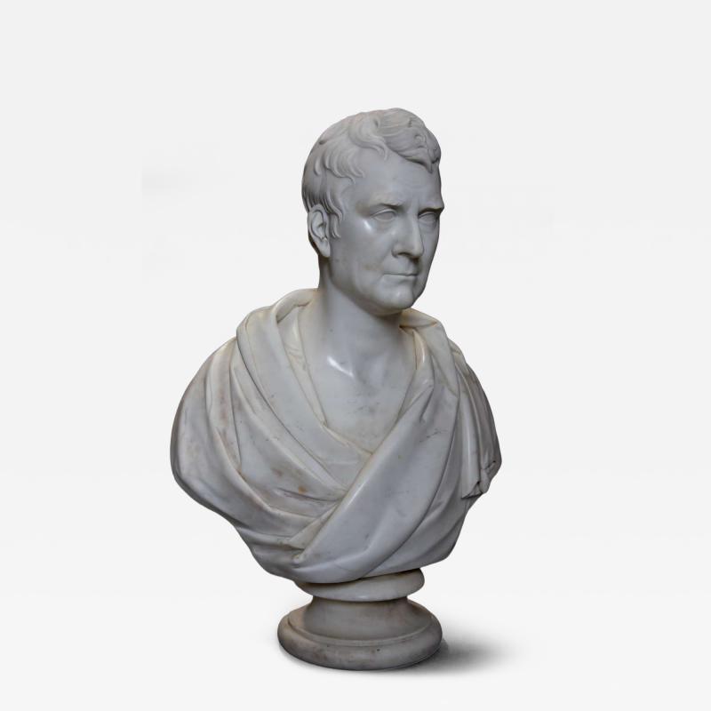 J Francis Large fine quality marble bust of James Loch MP signed J Francis