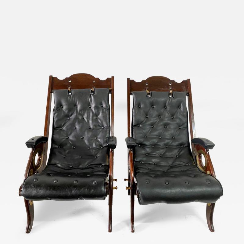 J Herbert McNair Colonial Campaign Chairs Pair