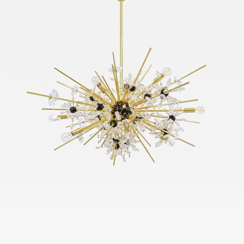 J L Lobmeyr Huge J L Lobmeyr Metropolitan Opera Sputnik Crystal Brass Met Chandelier Vienna