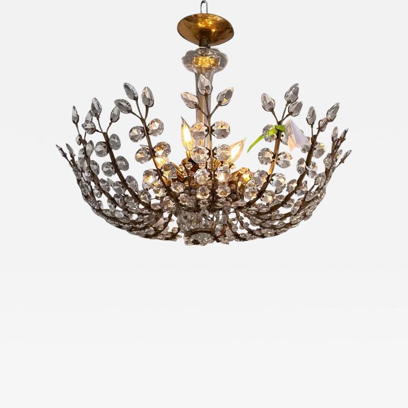 J L Lobmeyr Oswald Haerdlt for Lobmeyr Ambassador Austrian Crystal Chandelier