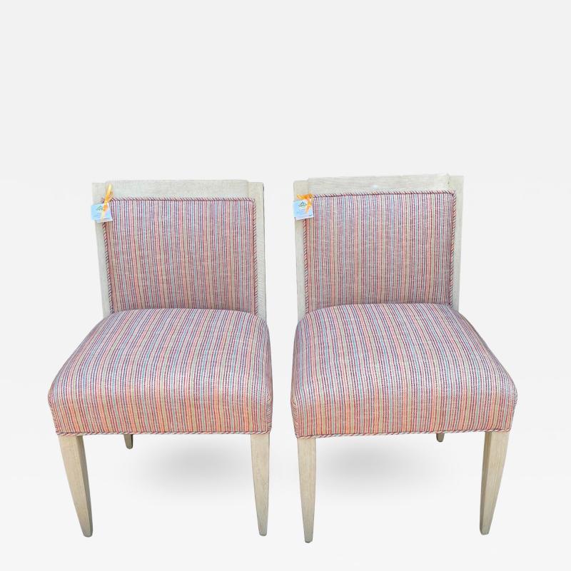 J Robert Scott Art Deco Style Sally Sirkin Lewis J Robert Scott Slipper Chairs a Pair