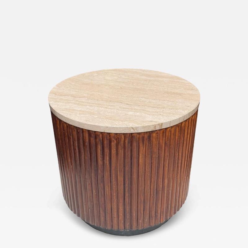 J Robert Scott J Robert Scott Modern Reeded Marble Top Side or End Table 1 of 2 Available