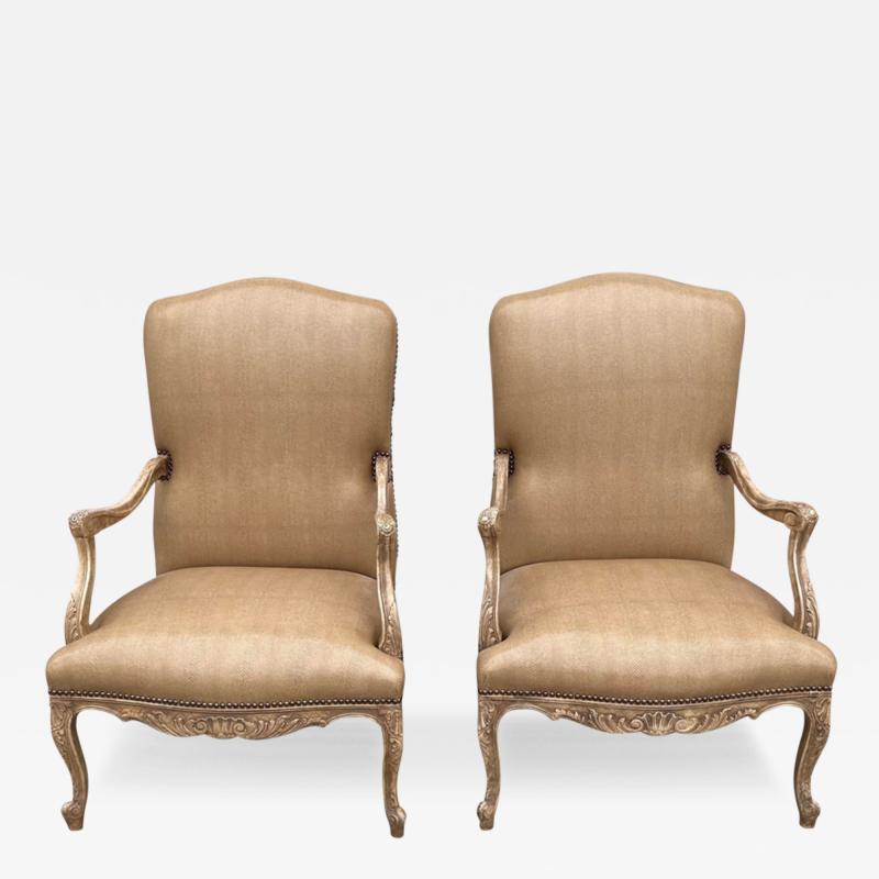 J Robert Scott Sally Sirkin Lewis for J Robert Scott Faux Shagreen Fauteuil Arm Chairs Pair