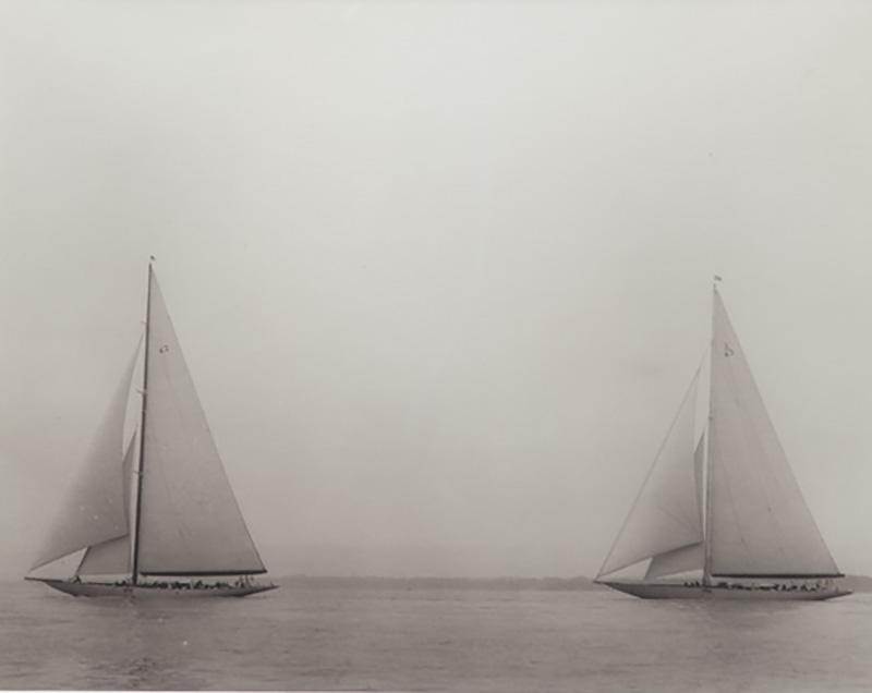 J class K3 shamrock and k2 racing in light airs by Kirk and sons