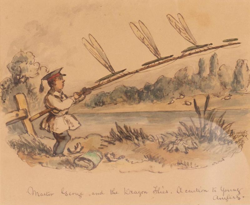 JOHN LEECH Framed Watercolor By Illustrator John Leech