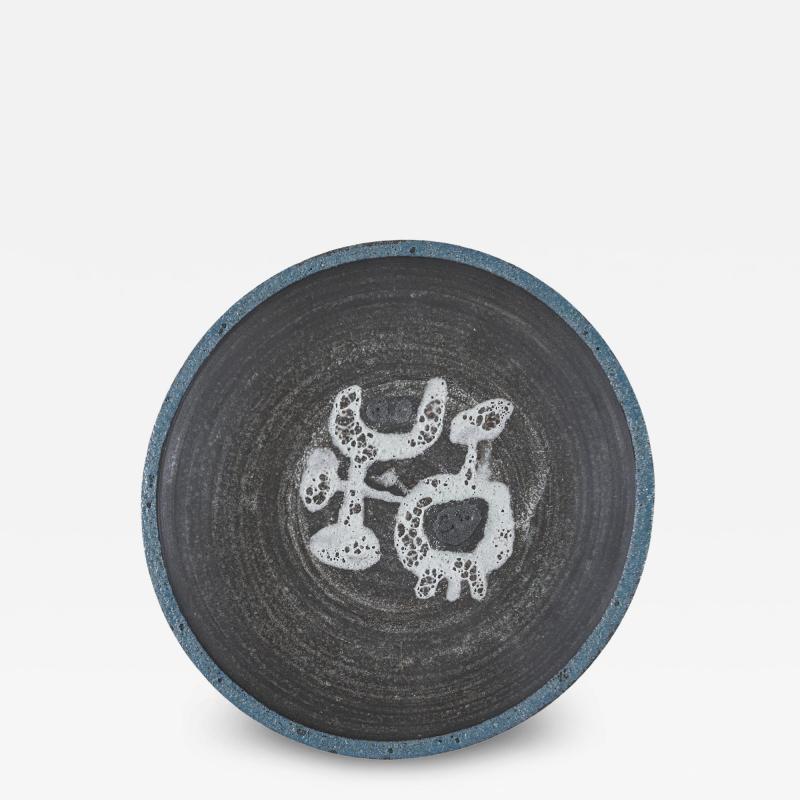 Jaap Dommisse Jaap Dommisse Midcentury Cobra Style Studio Pottery Dish 1950s