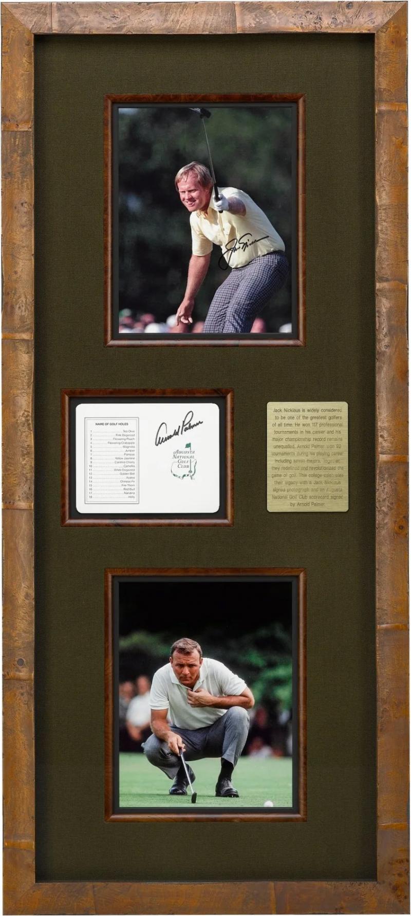 Jack Nicklaus and Arnold Palmer Signed Collage