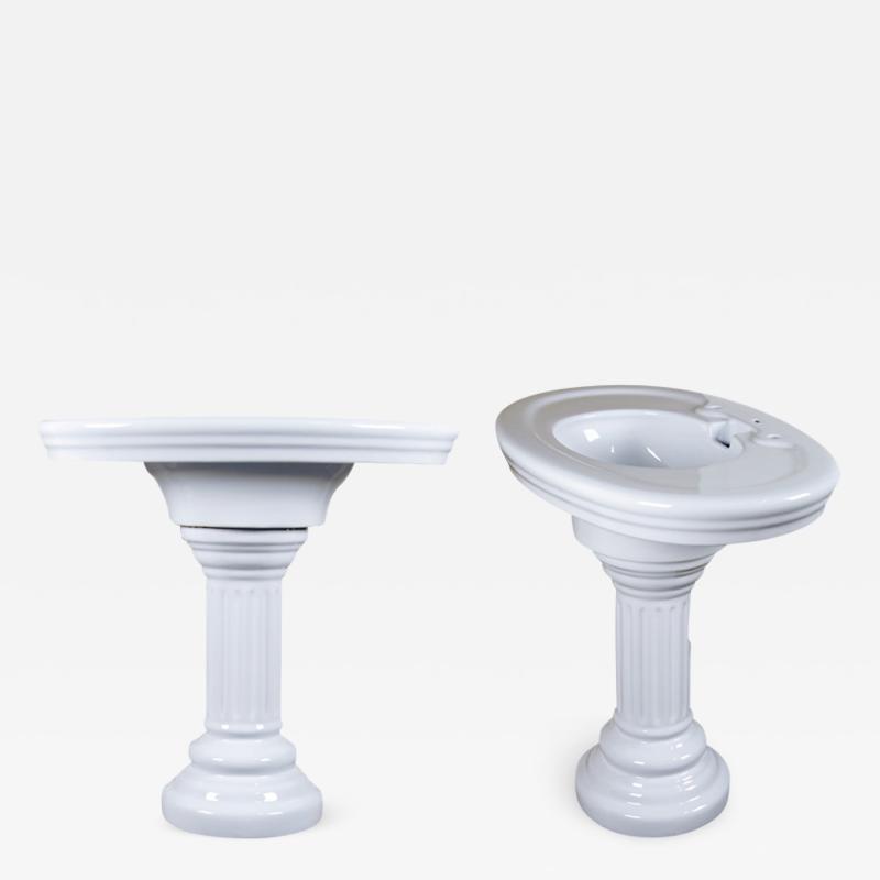 Jacob Delafon Pair of Wash Basins Alaska model Jacob Delafon France circa 1927