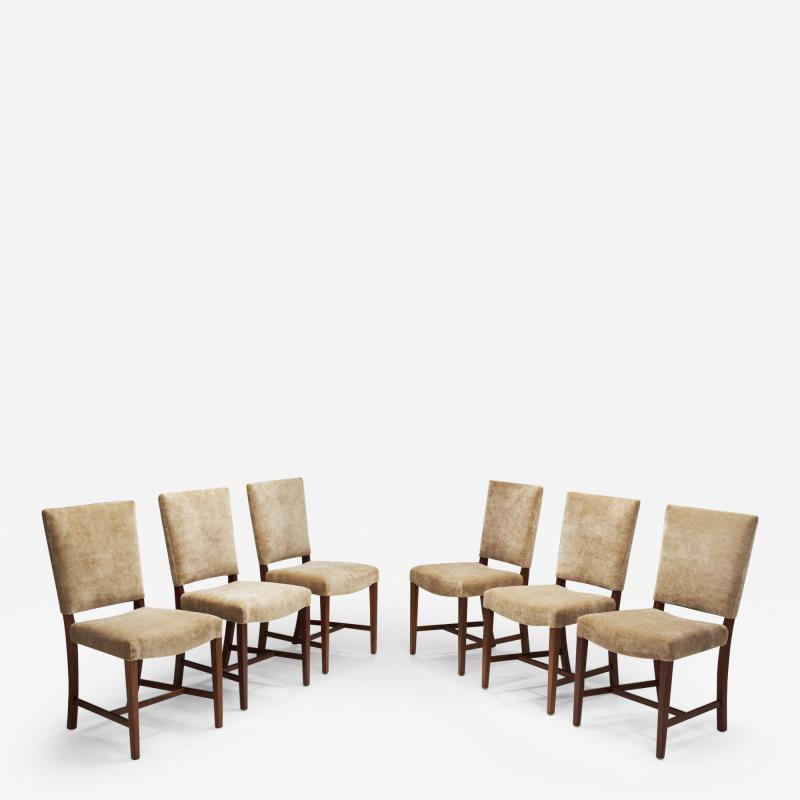 Jacob Kj r Jacob Kjaer Set of Six Exotic Wood Dining Chairs by Jacob Kj r attr Denmark 1940s