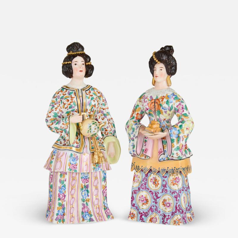 Jacob Petit Pair of Jacob Petit Orientalist porcelain bottles